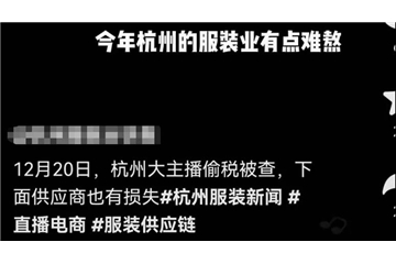 爆料！帶貨一姐薇婭涼了，紡服市場連鎖反應，中小企業(yè)處境或將更加困難
